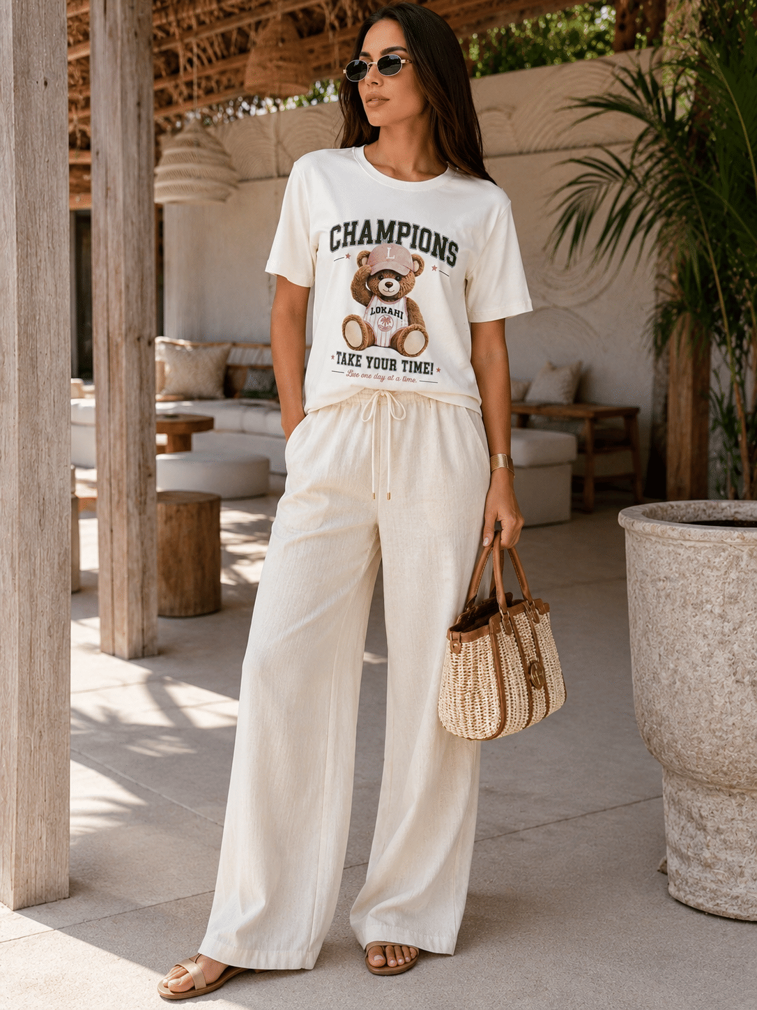 T-SHIRT CHAMPIONS - OFF WHITE T-SHIRT CHAMPIONS - OFF WHITE