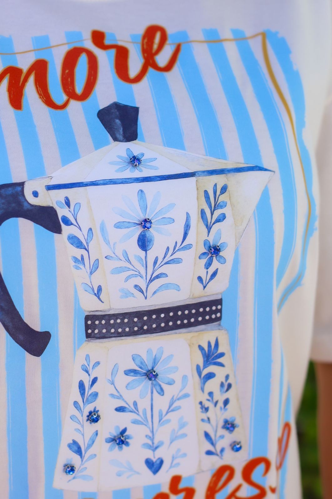 T-SHIRT OVERSIZED AMORE ESPRESSO - OFF WHITE