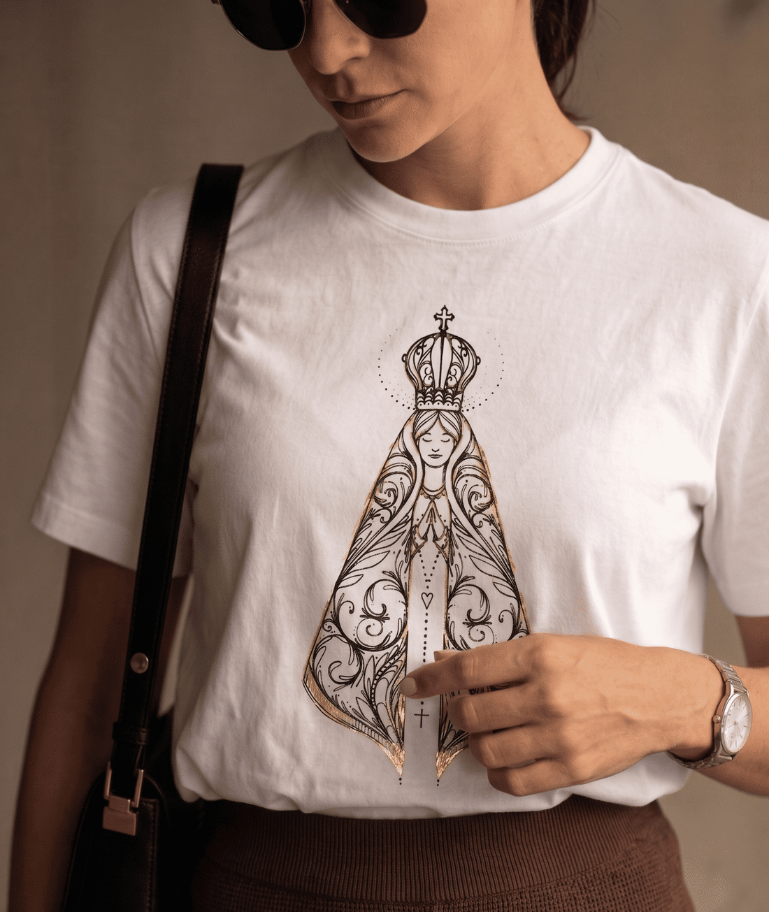 T-SHIRT NOSSA SENHORA - BRANCA