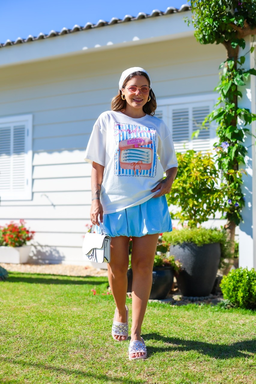 T-SHIRT OVERSIZED SARDINES - OFF WHITE