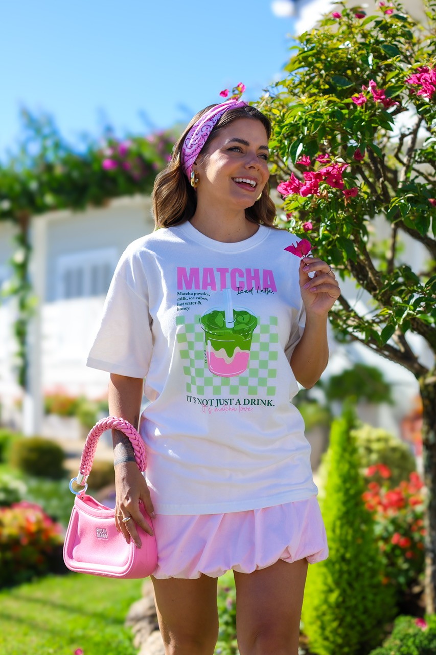 T-SHIRT OVERSIZED MATCHA - OFF WHITE T-SHIRT OVERSIZED MATCHA - OFF WHITE