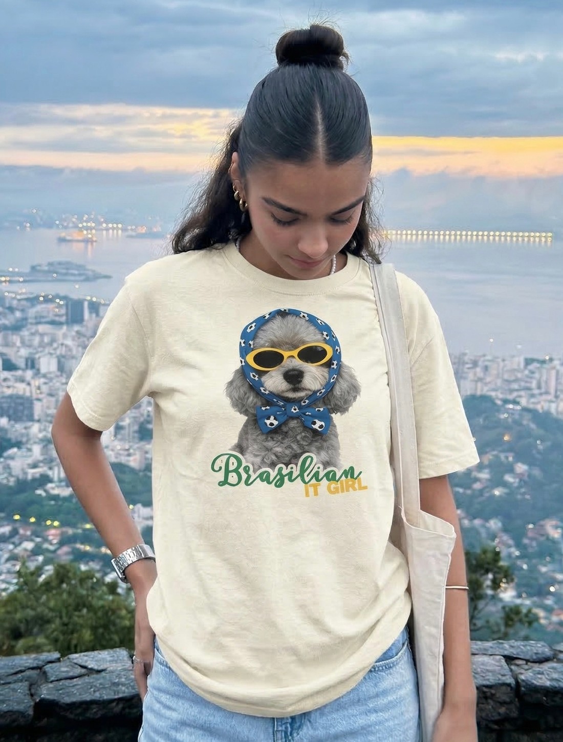 T-SHIRT OVERSIZED BRASILIAN -  OFF WHITE