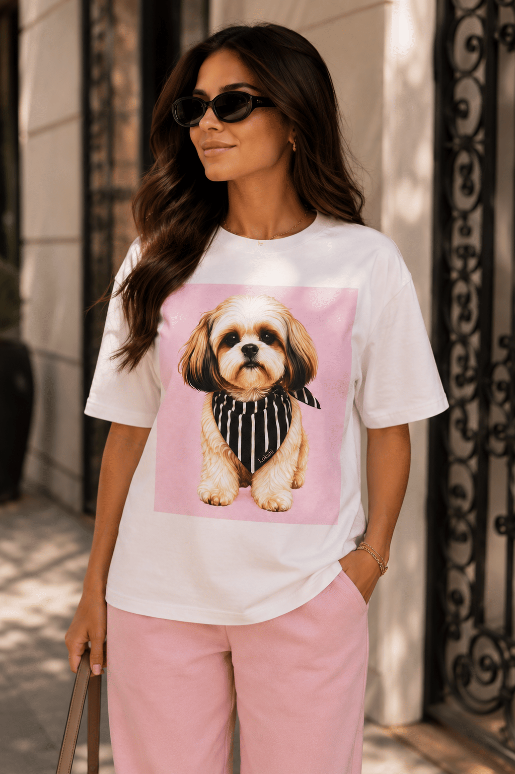 T-SHIRT PUPPY STRIPES - OFF WHITE T-SHIRT PUPPY STRIPES - OFF WHITE