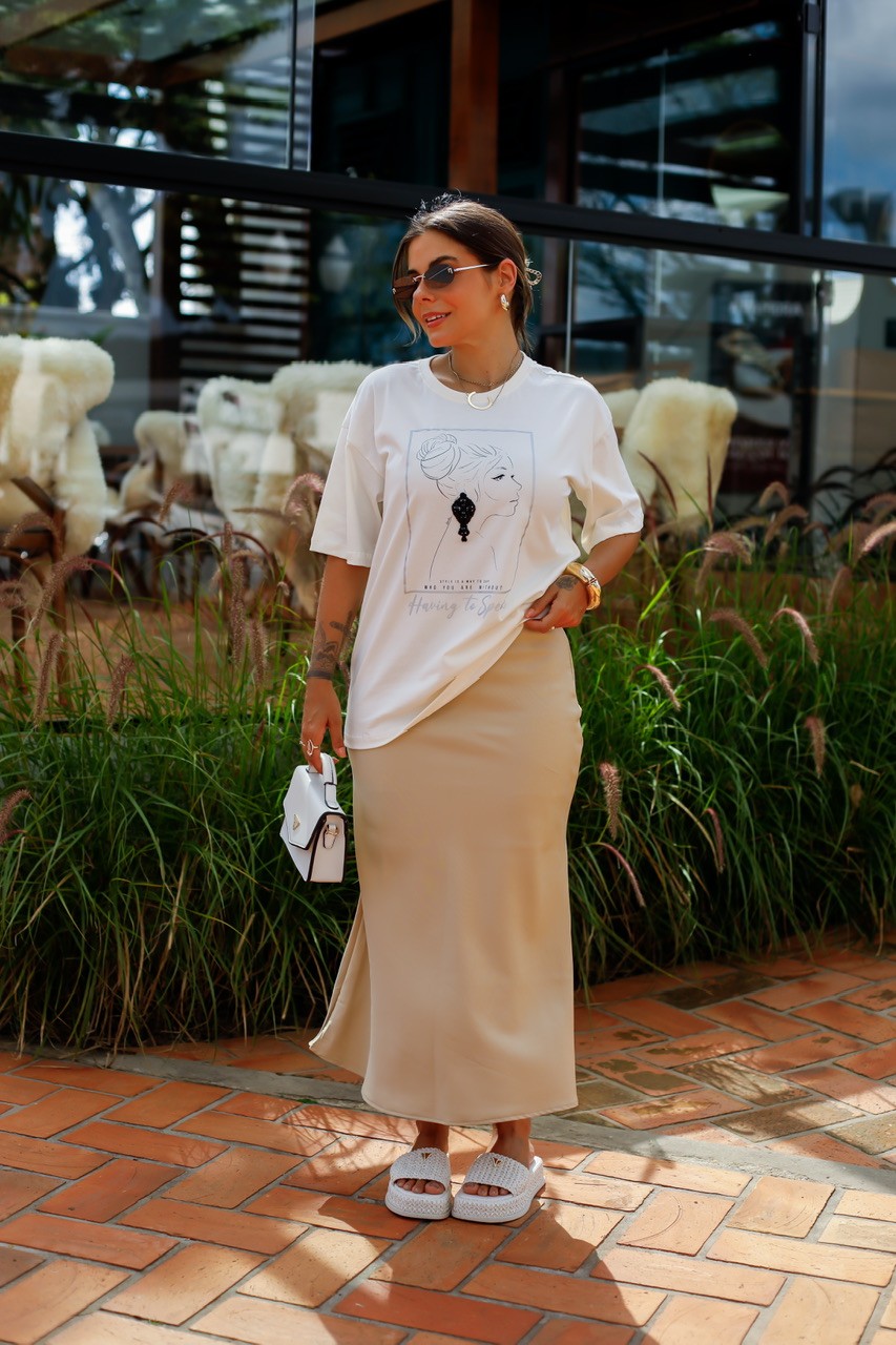 T-SHIRT OVERSIZED HAVING TO SPEAK - OFF WHITE