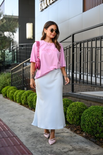 T-SHIRT ESTONADA OVERSIZED VALUES - ROSA BLUSH T-SHIRT ESTONADA OVERSIZED VALUES - ROSA BLUSH