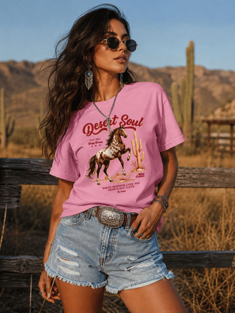 T-SHIRT OVERSIZED ESTONADA DESERT SOUL - ROSA MAUVE
