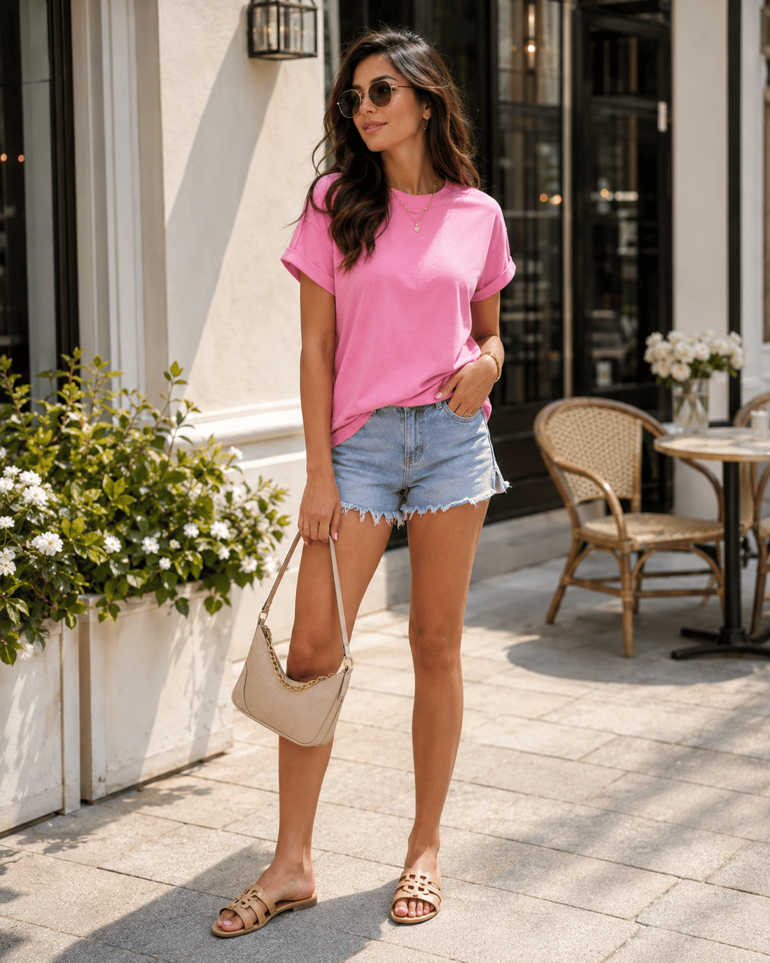 T-SHIRT ESTONADA LISA - ROSA NEON T-SHIRT ESTONADA LISA - ROSA NEON