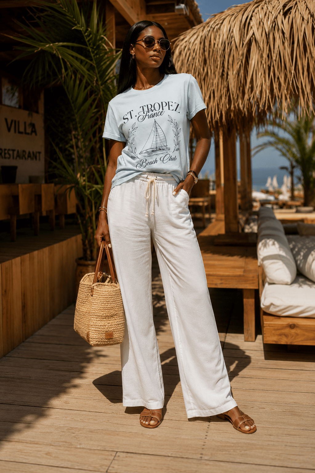 T-SHIRT SAINT TROPEZ - AZUL RIVIERA T-SHIRT SAINT TROPEZ - AZUL RIVIERA