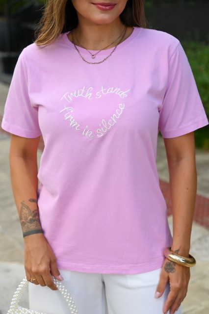 T-SHIRT ESTONADA SILENCE - ROSA FLAMINGO T-SHIRT ESTONADA SILENCE - ROSA FLAMINGO