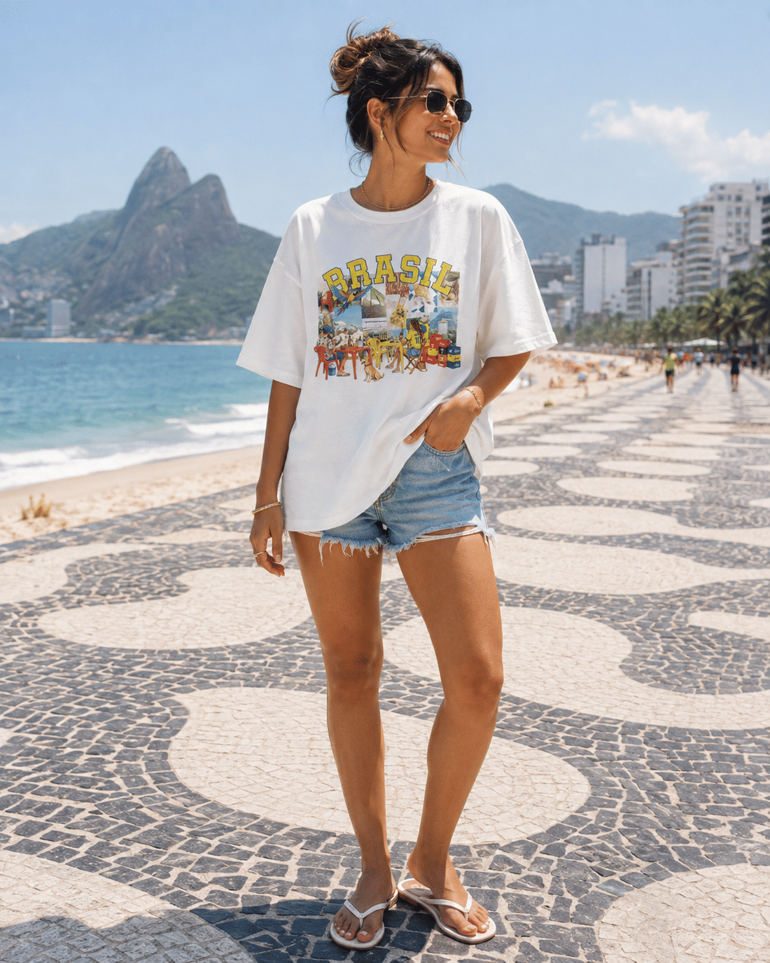 T-SHIRT OVERSIZED BRASILCORE - OFF WHITE T-SHIRT OVERSIZED BRASILCORE - OFF WHITE