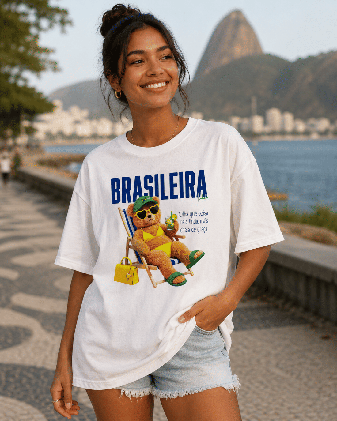 T-SHIRT OVERSIZED BRASILEIRA - OFF WHITE T-SHIRT OVERSIZED BRASILEIRA - OFF WHITE