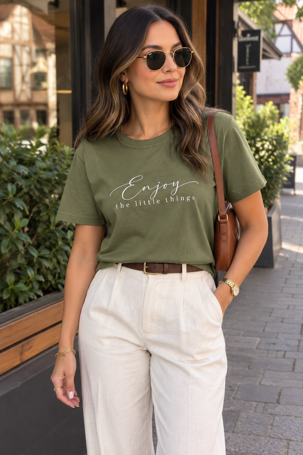 T-SHIRT ESTONADA ENJOY - OLIVA T-SHIRT ESTONADA ENJOY - OLIVA