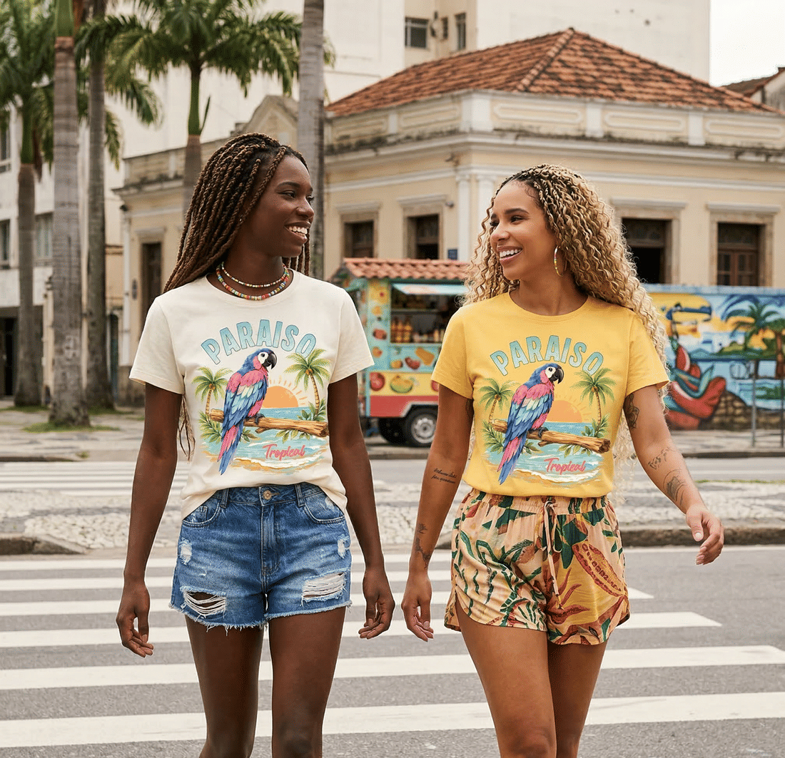 T-SHIRT OVERSIZED PARAISO - OFF-WHITE