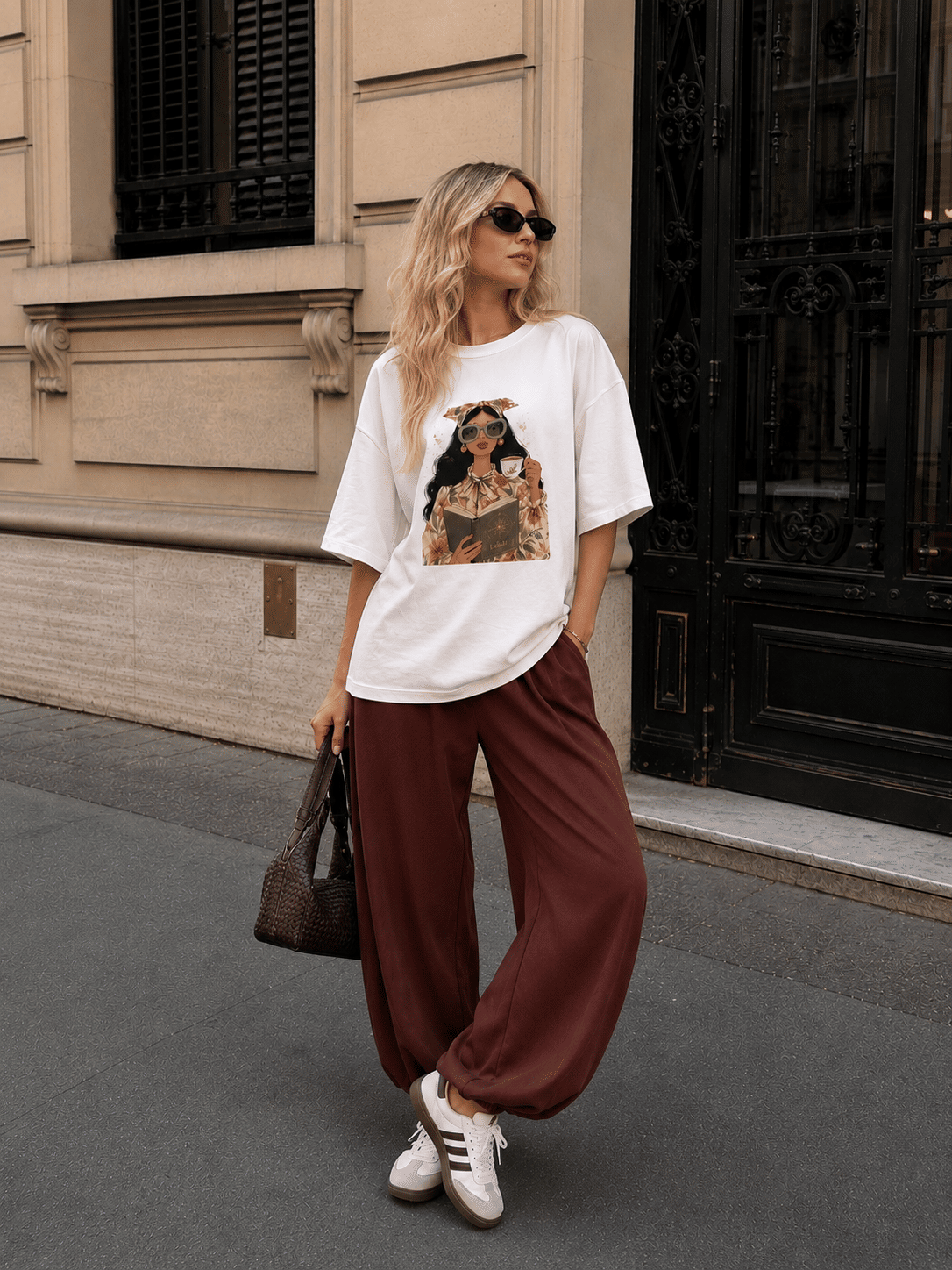 CALÇA ALADIM MELANGE - MARROM CALÇA ALADIM MELANGE - MARROM