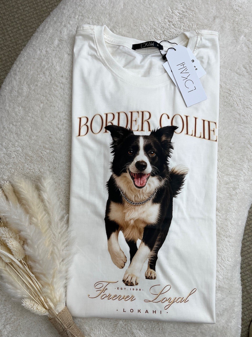 T-SHIRT BORDER COLLIE - OFF WHITE
