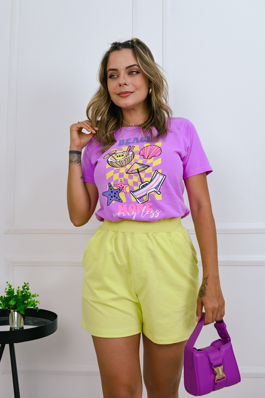 SHORT MOLETINHO - MELÃO