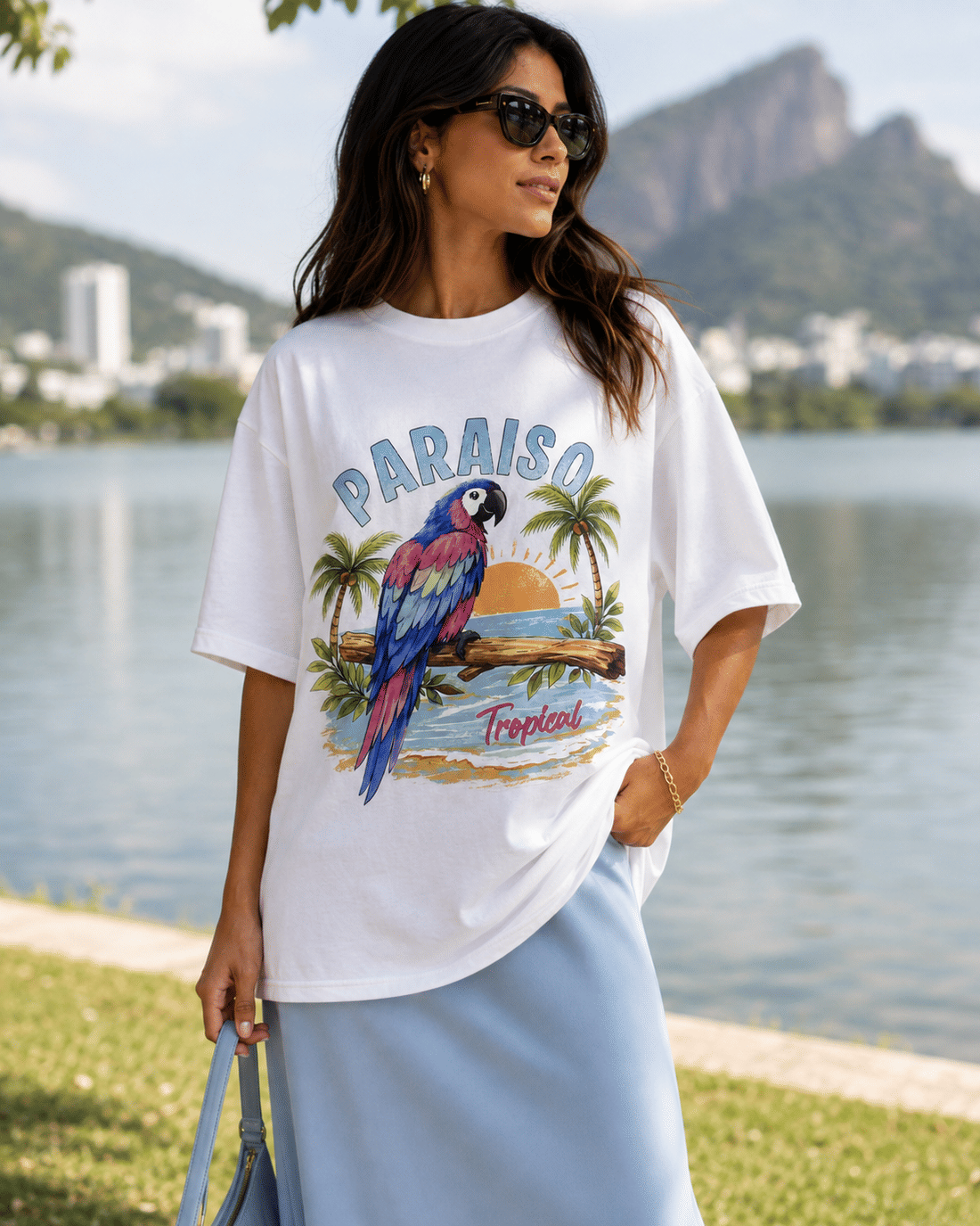 T-SHIRT OVERSIZED PARAISO - OFF-WHITE T-SHIRT OVERSIZED PARAISO - OFF-WHITE