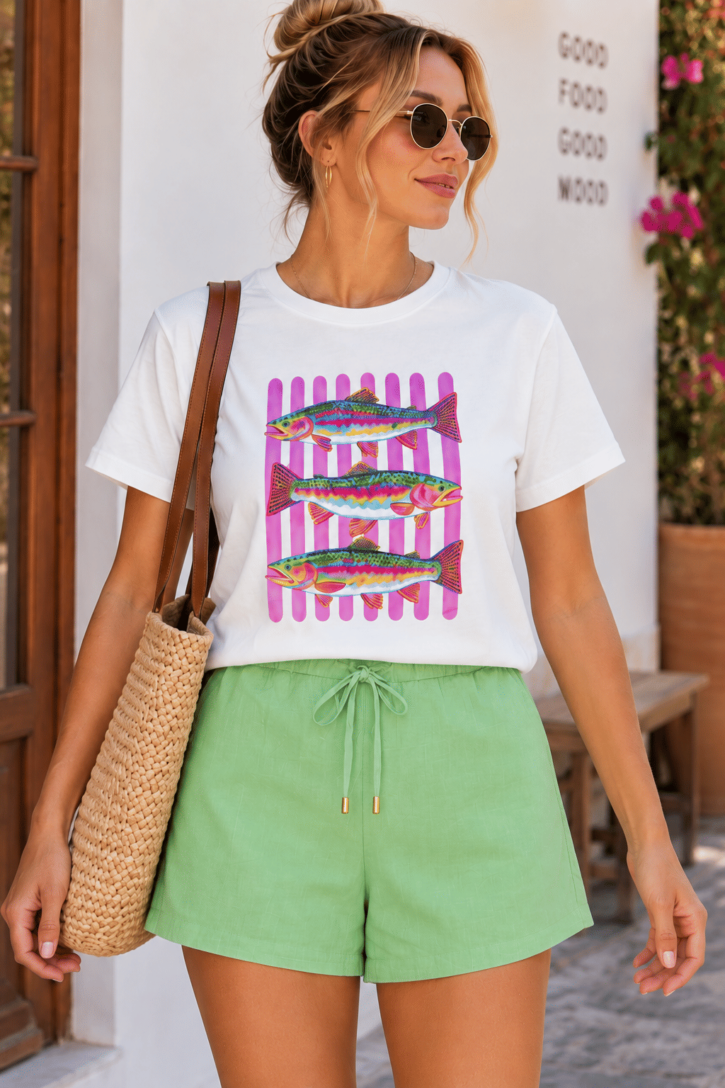 T-SHIRT RAINBOW FISH - OFF WHITE T-SHIRT RAINBOW FISH - OFF WHITE
