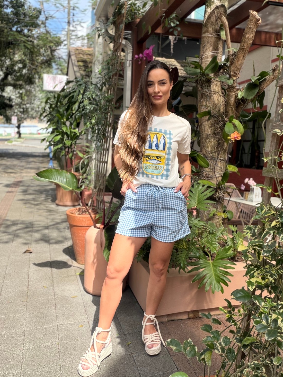 SHORTS VICHY - AZUL SHORTS VICHY - AZUL