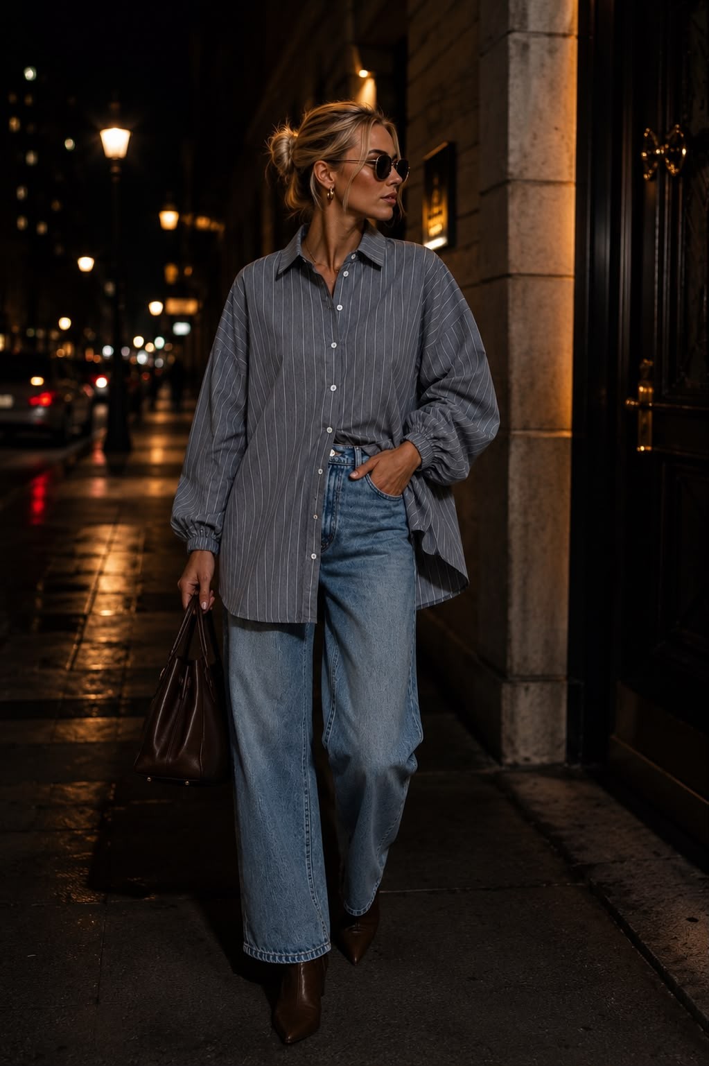 CAMISA OVERSIZED RISCA DE GIZ - MARINHO CAMISA OVERSIZED RISCA DE GIZ - MARINHO
