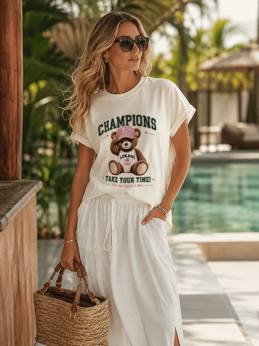 T-SHIRT CHAMPIONS - OFF WHITE T-SHIRT CHAMPIONS - OFF WHITE