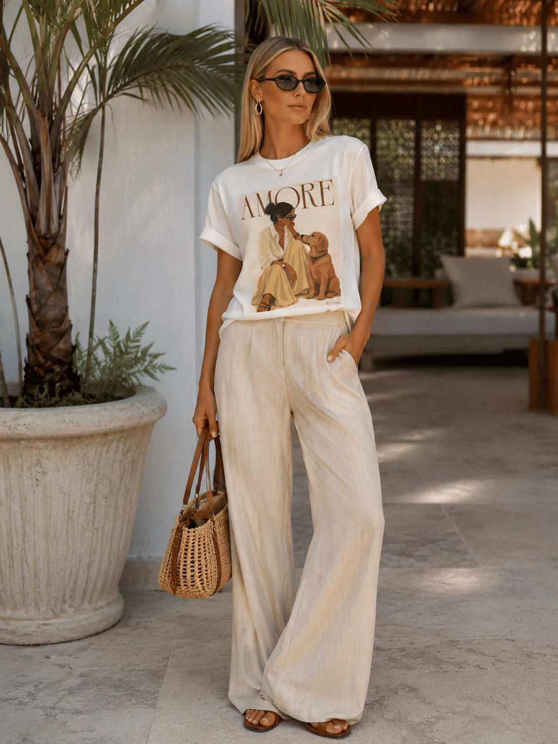 T-SHIRT AMORE - OFF WHITE