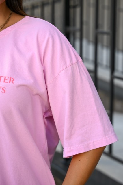 T-SHIRT ESTONADA OVERSIZED VALUES - ROSA BLUSH T-SHIRT ESTONADA OVERSIZED VALUES - ROSA BLUSH