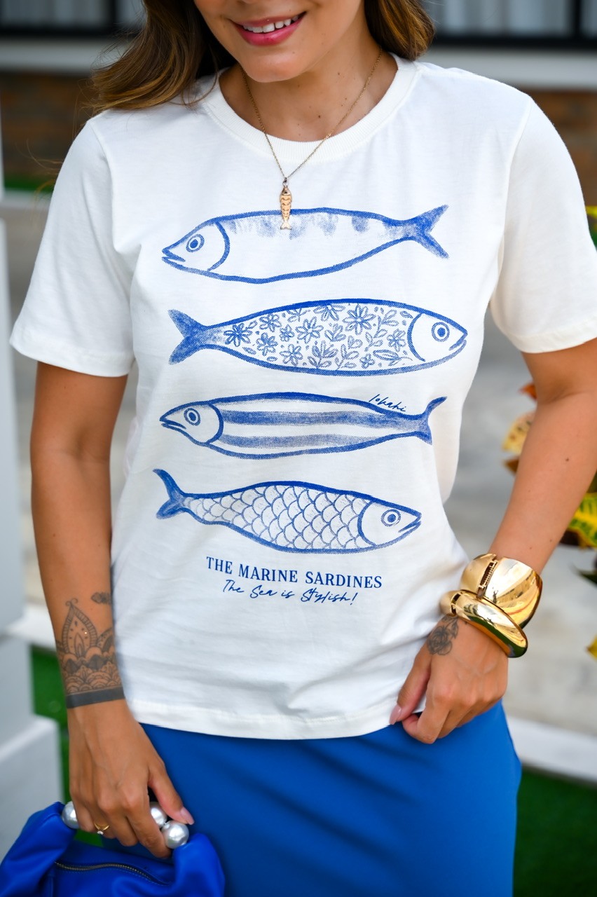 T-SHIRT MARINE SARDINES - OFF WHITE T-SHIRT MARINE SARDINES - OFF WHITE