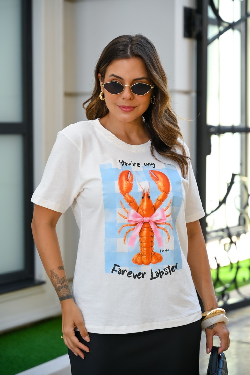 T-SHIRT FOREVER LOBSTER - OFF WHITE T-SHIRT FOREVER LOBSTER - OFF WHITE