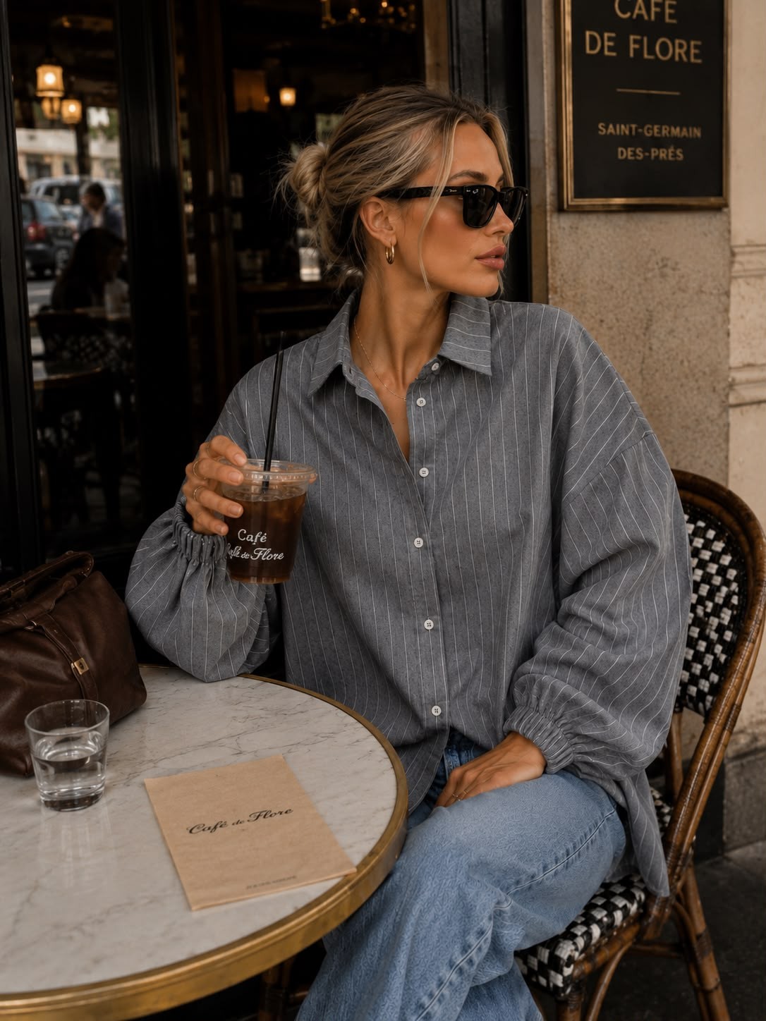 CAMISA OVERSIZED RISCA DE GIZ - MARINHO CAMISA OVERSIZED RISCA DE GIZ - MARINHO