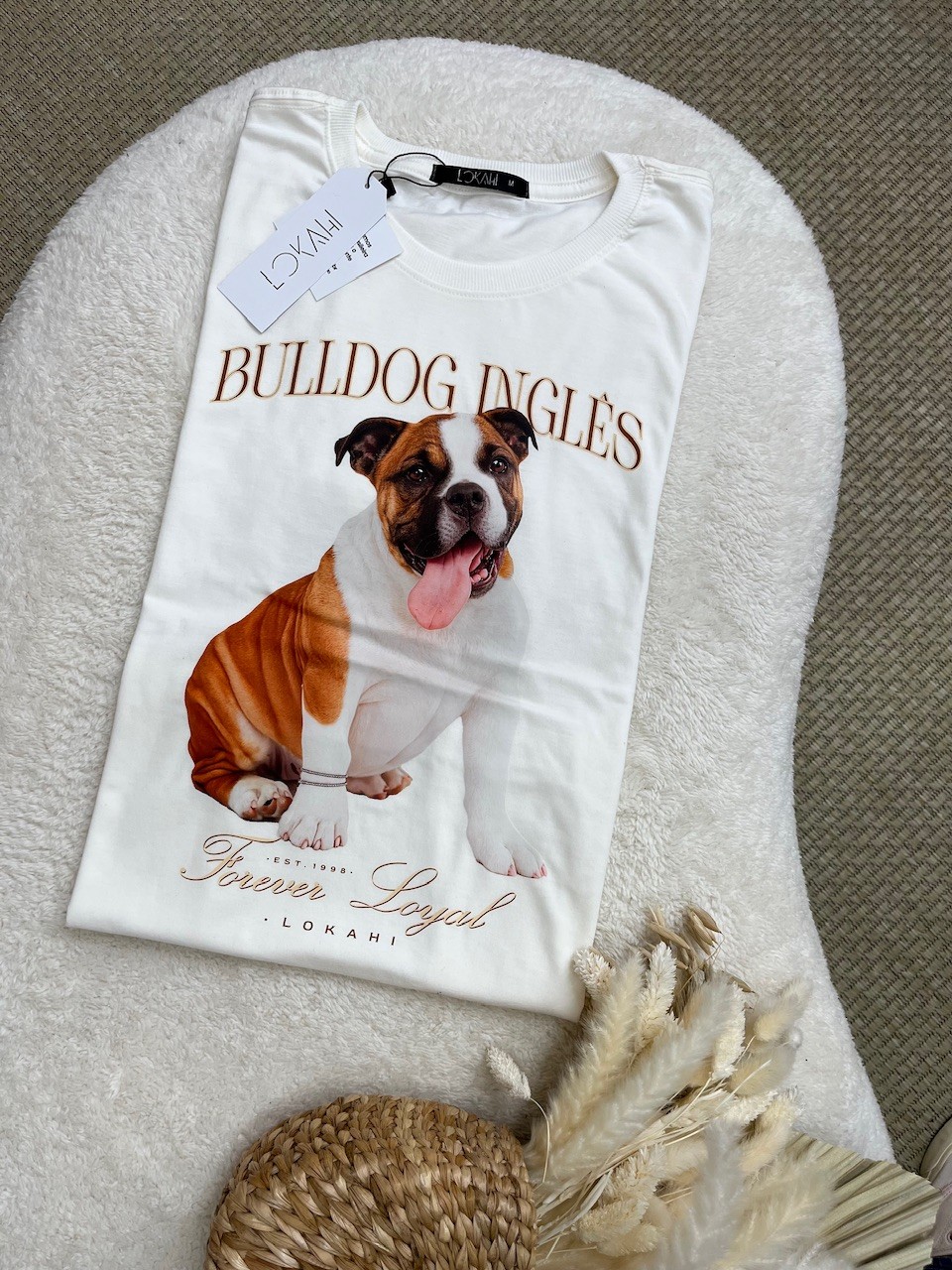 T-SHIRT BULLDOG INGLÊS - OFF WHITE T-SHIRT BULLDOG INGLÊS - OFF WHITE