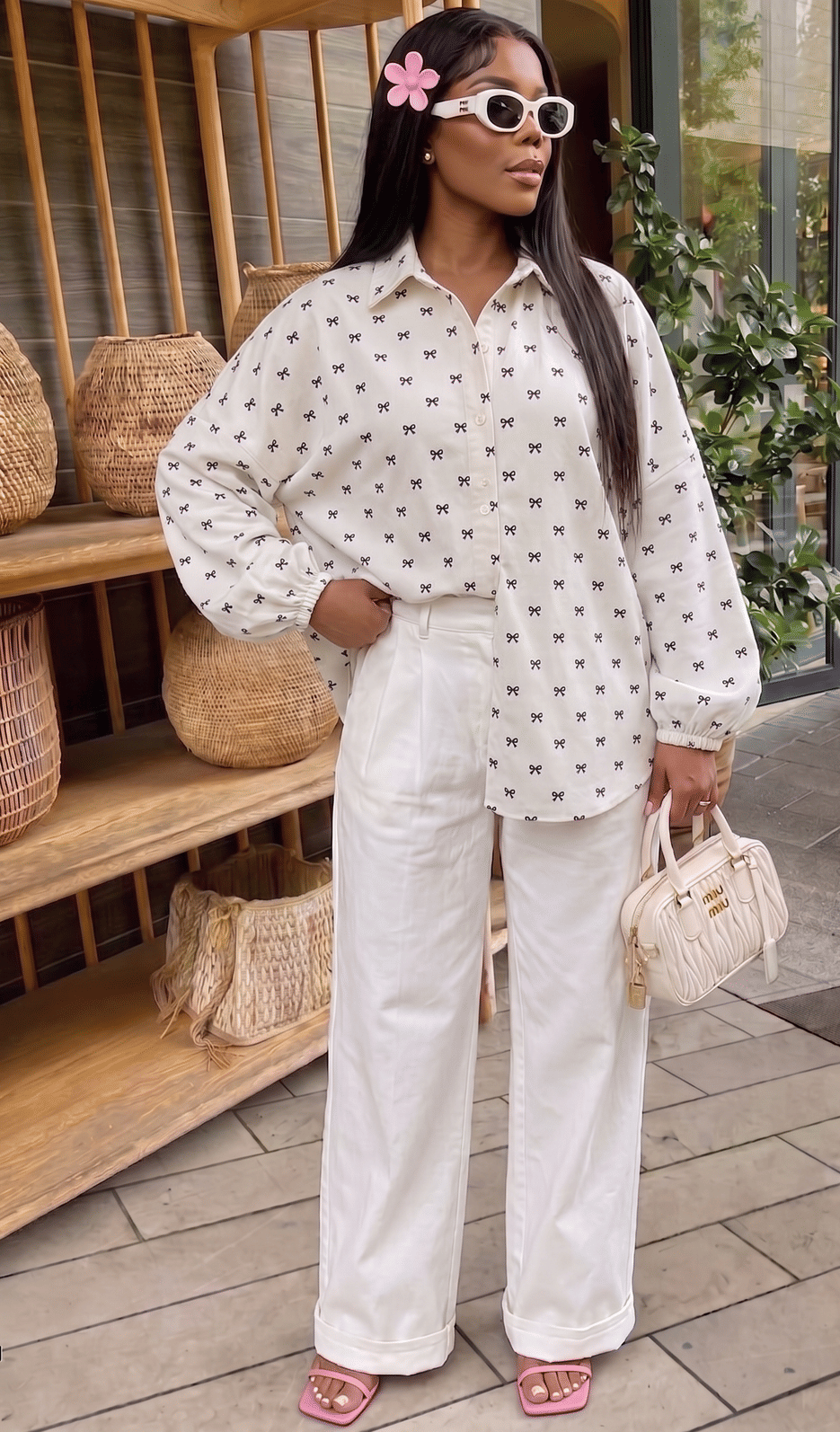 CAMISA OVERSIZED LAÇO - OFF WHITE