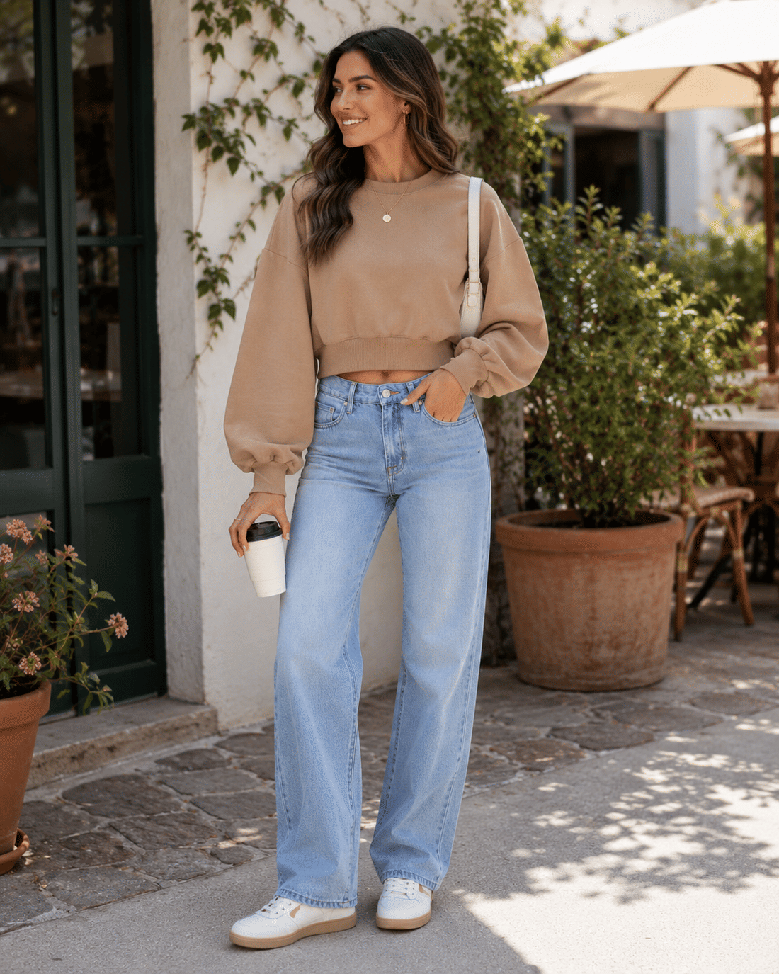 CROPPED MANGA LONGA OVERSIZED - AMENDOA