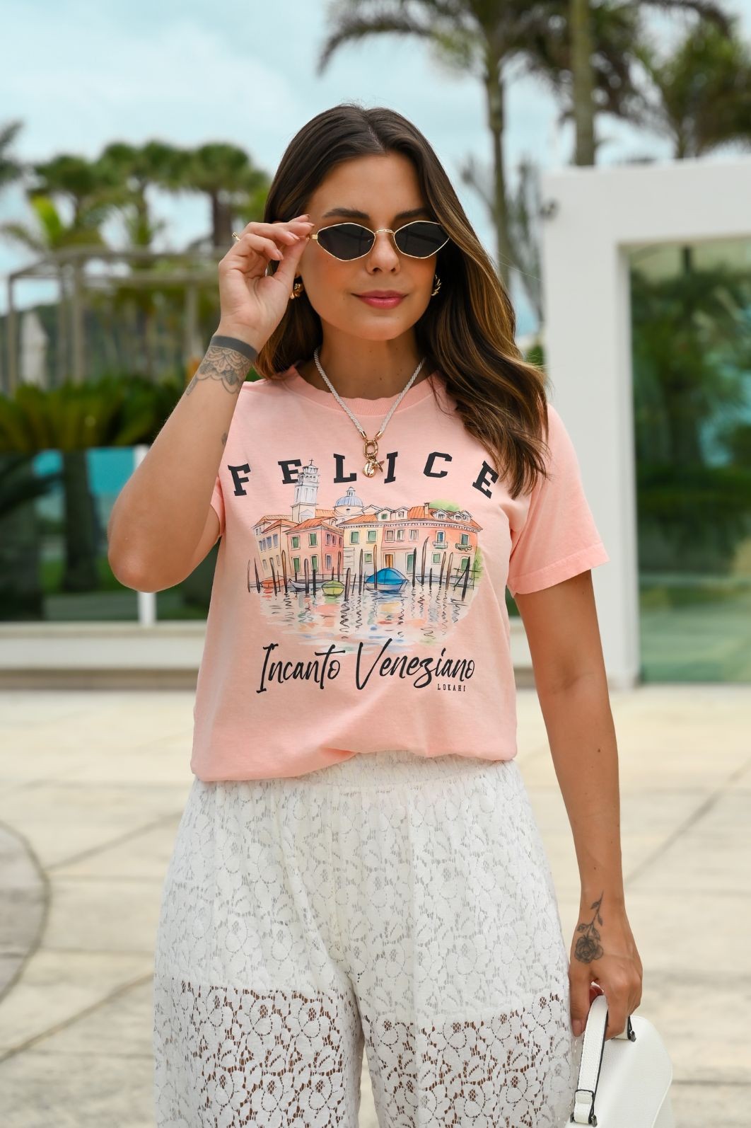 T-SHIRT ESTONADA FELICE - SALMÃO T-SHIRT ESTONADA FELICE - SALMÃO