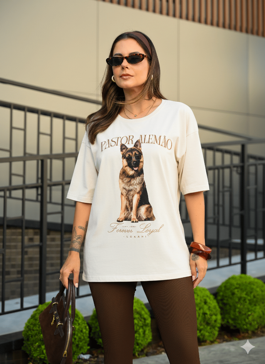 T-SHIRT PASTOR ALEMÃO - OFF WHITE