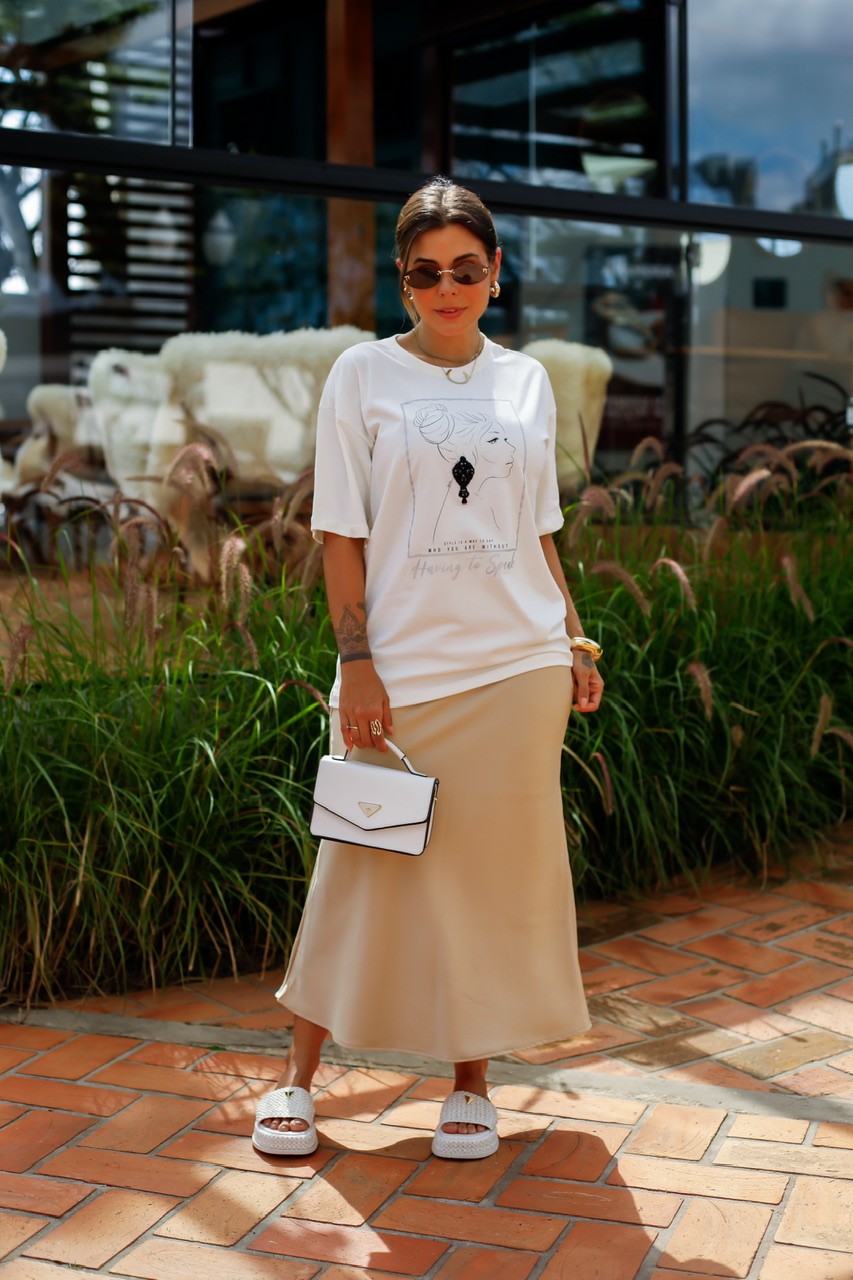 T-SHIRT OVERSIZED HAVING TO SPEAK - OFF WHITE