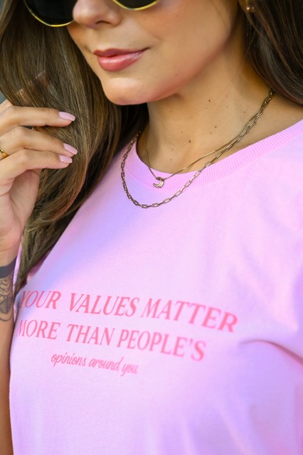 T-SHIRT ESTONADA OVERSIZED VALUES - ROSA BLUSH T-SHIRT ESTONADA OVERSIZED VALUES - ROSA BLUSH