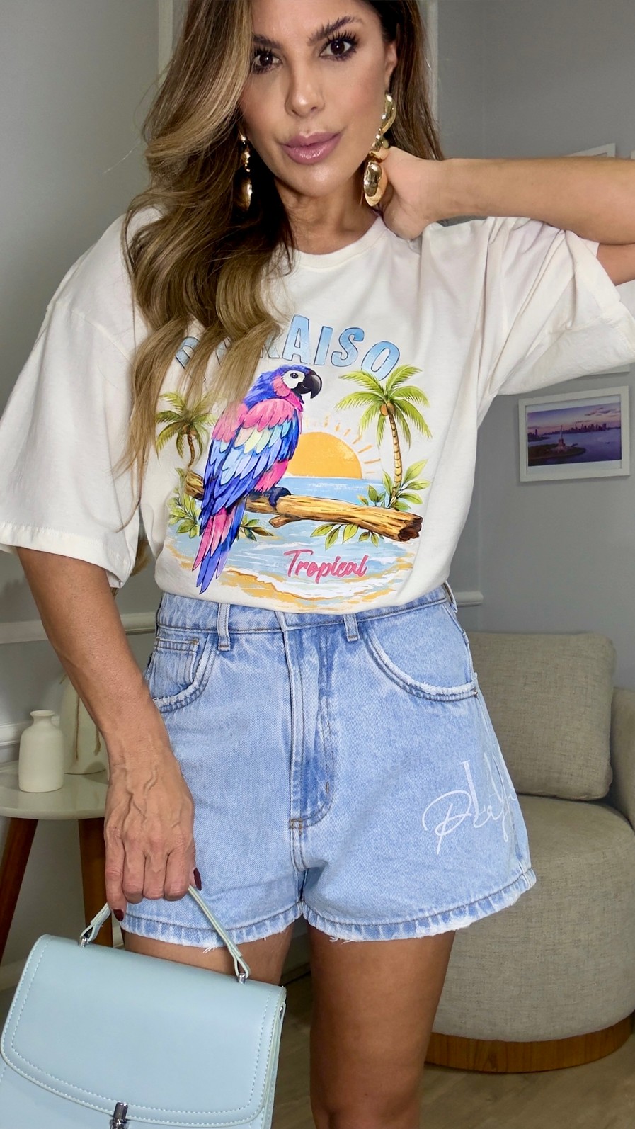 T-SHIRT OVERSIZED PARAISO - OFF-WHITE T-SHIRT OVERSIZED PARAISO - OFF-WHITE