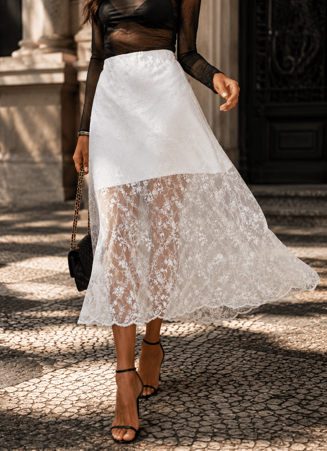 SAIA DE RENDA CHLOE - OFF WHITE SAIA DE RENDA CHLOE - OFF WHITE