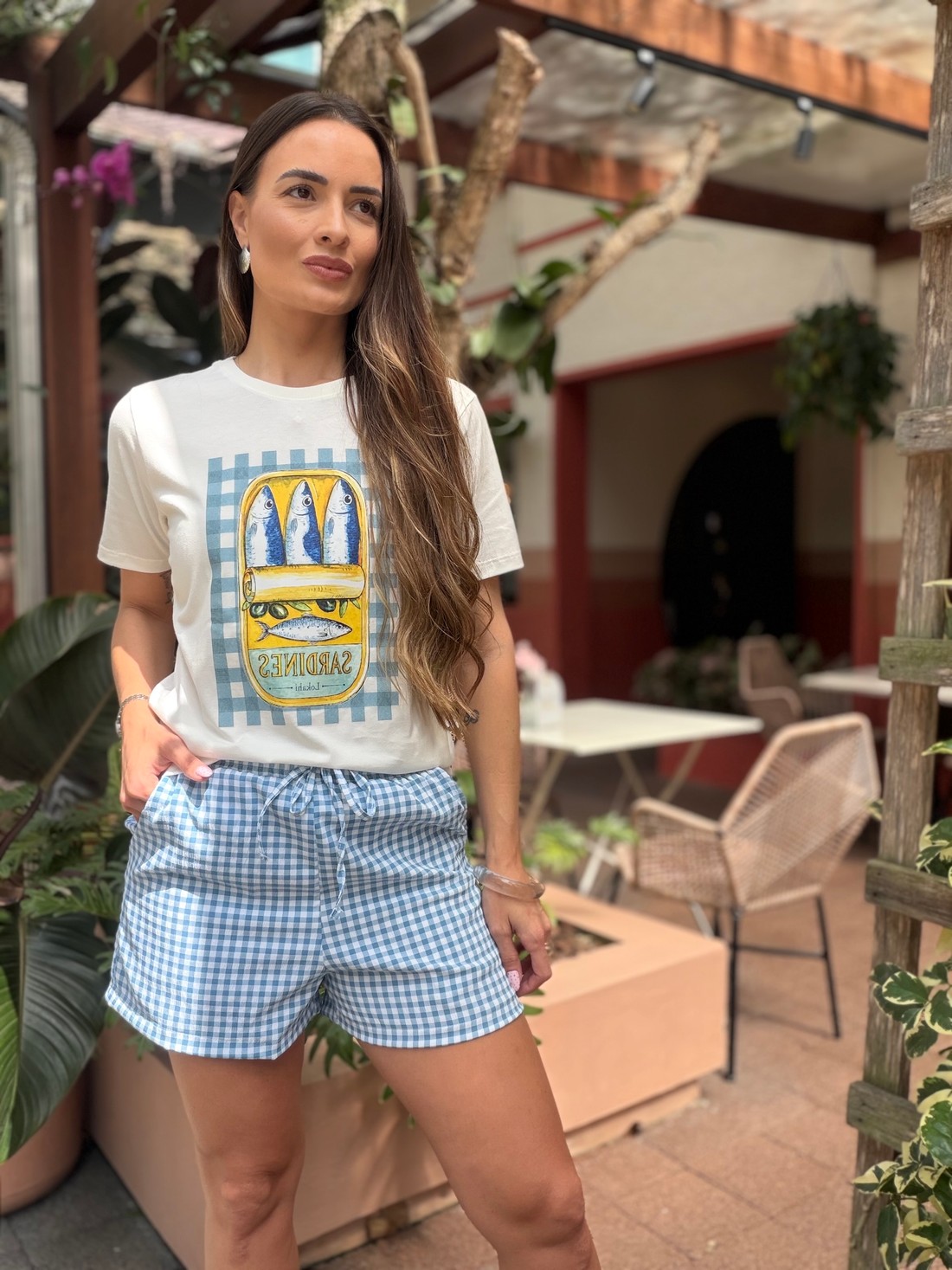 SHORTS VICHY - AZUL SHORTS VICHY - AZUL