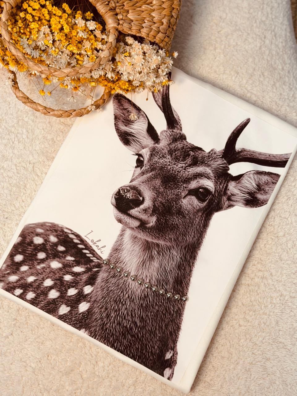 T-SHIRT OVERSIZED BAMBI - OFF WHITE