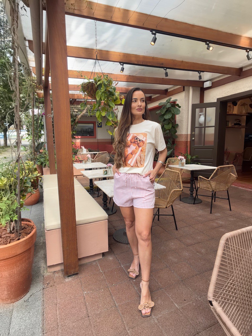 SHORTS VICHY - ROSE