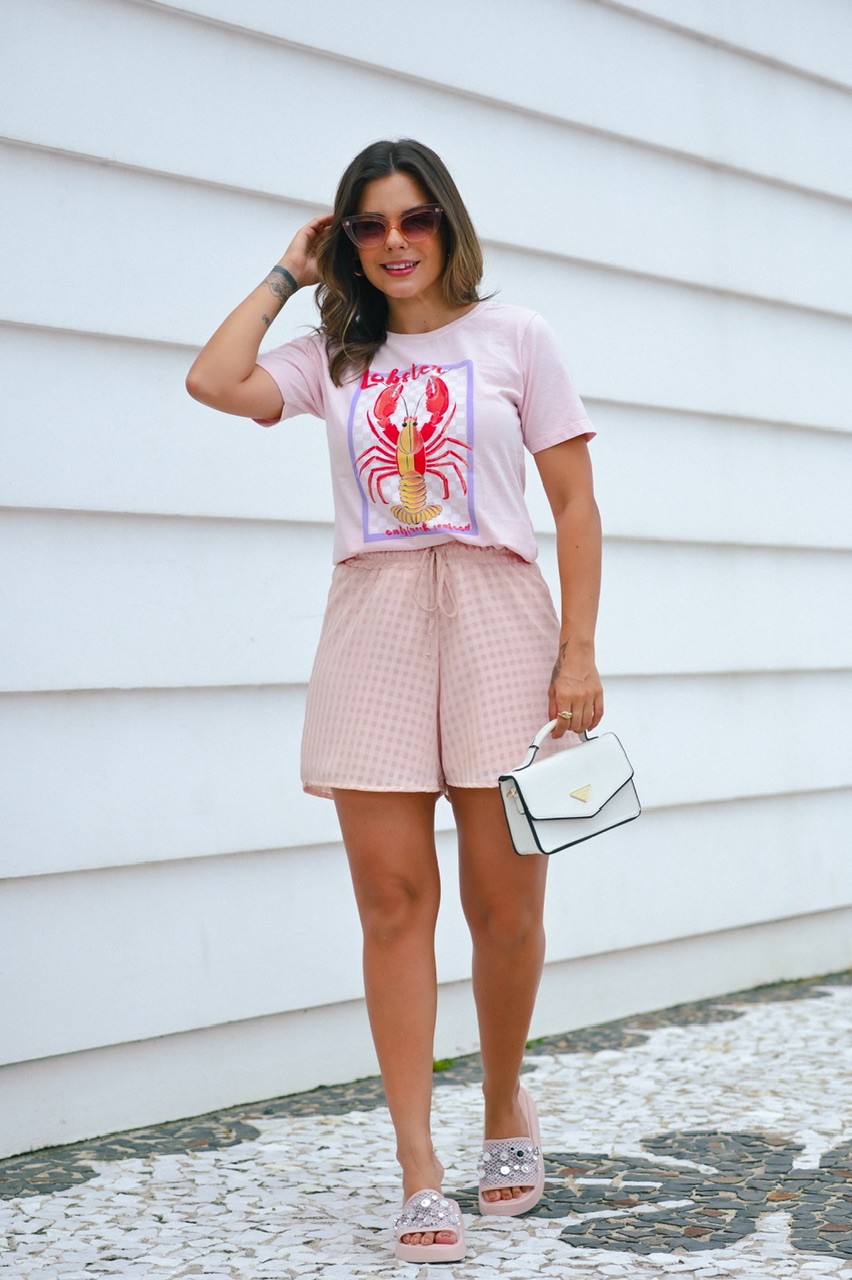 T-SHIRT ESTONADA LOBSTER - ROSA CANDY T-SHIRT ESTONADA LOBSTER - ROSA CANDY
