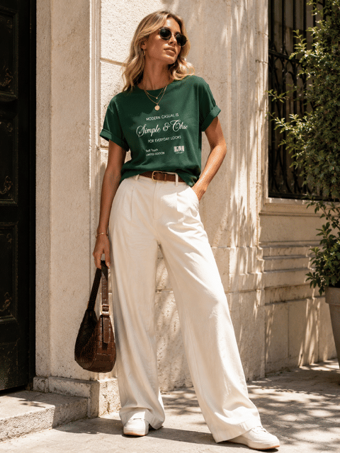 T-SHIRT ESTONADA SIMPLE -  VERDE FLORESTA