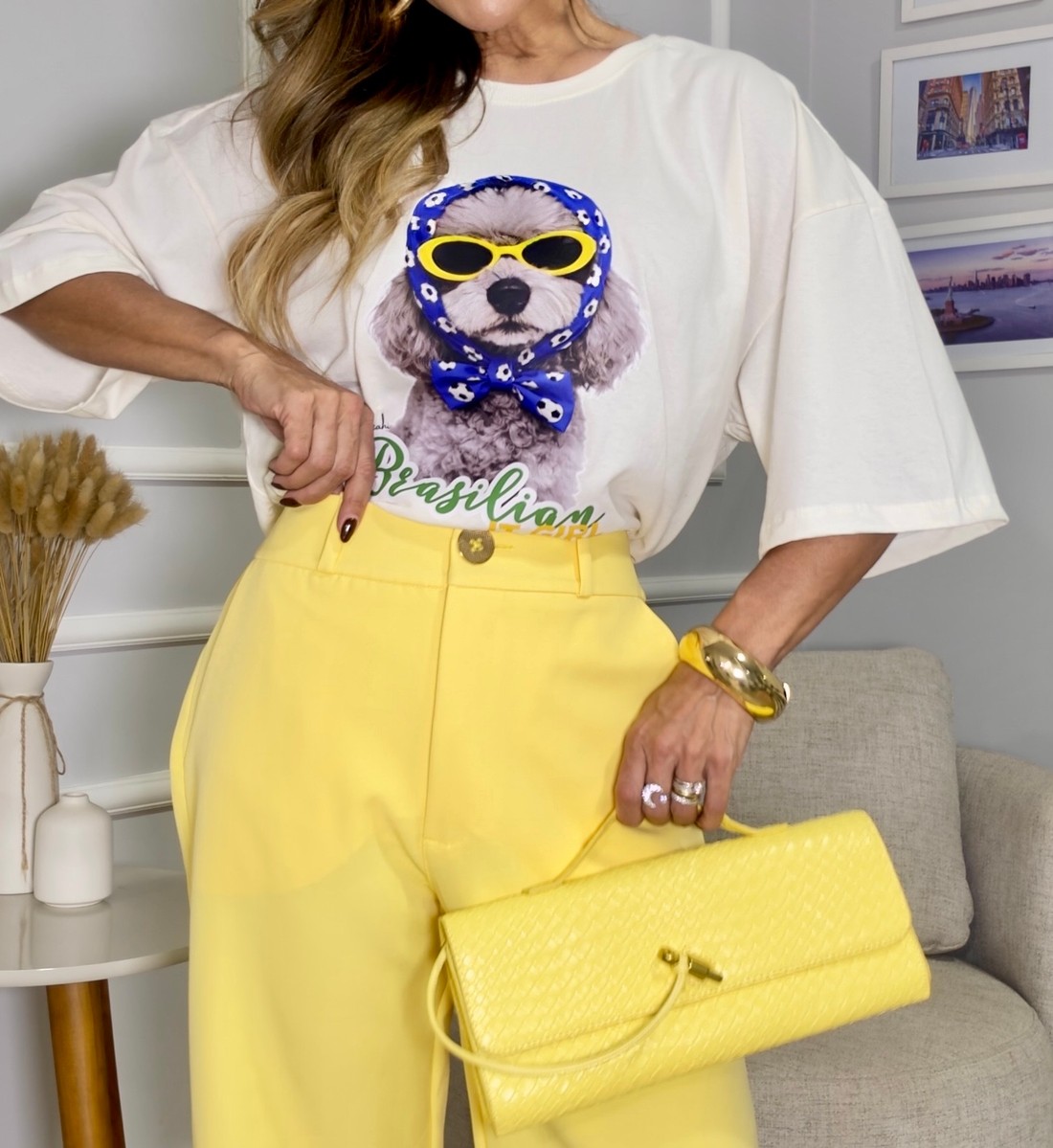 T-SHIRT OVERSIZED BRASILIAN - OFF WHITE T-SHIRT OVERSIZED BRASILIAN - OFF WHITE