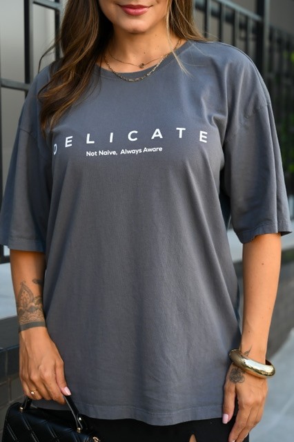 T-SHIRT ESTONADA OVERSIZED DELICATE - GRAY T-SHIRT ESTONADA OVERSIZED DELICATE - GRAY