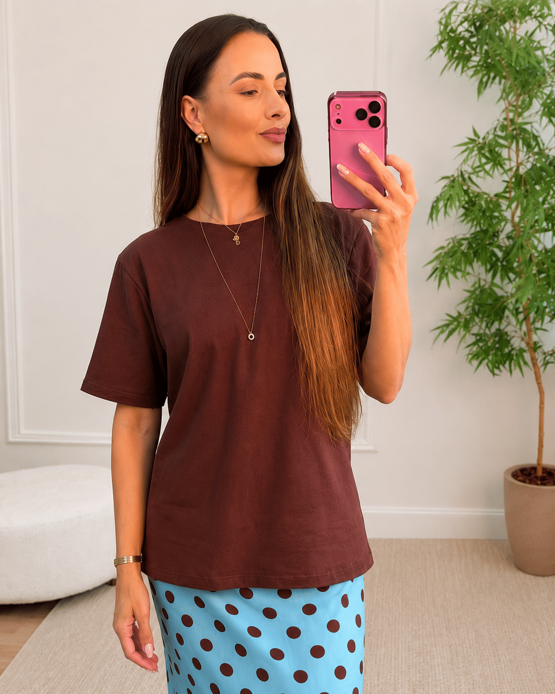 T-SHIRT LISA - CHOCOLATE T-SHIRT LISA - CHOCOLATE
