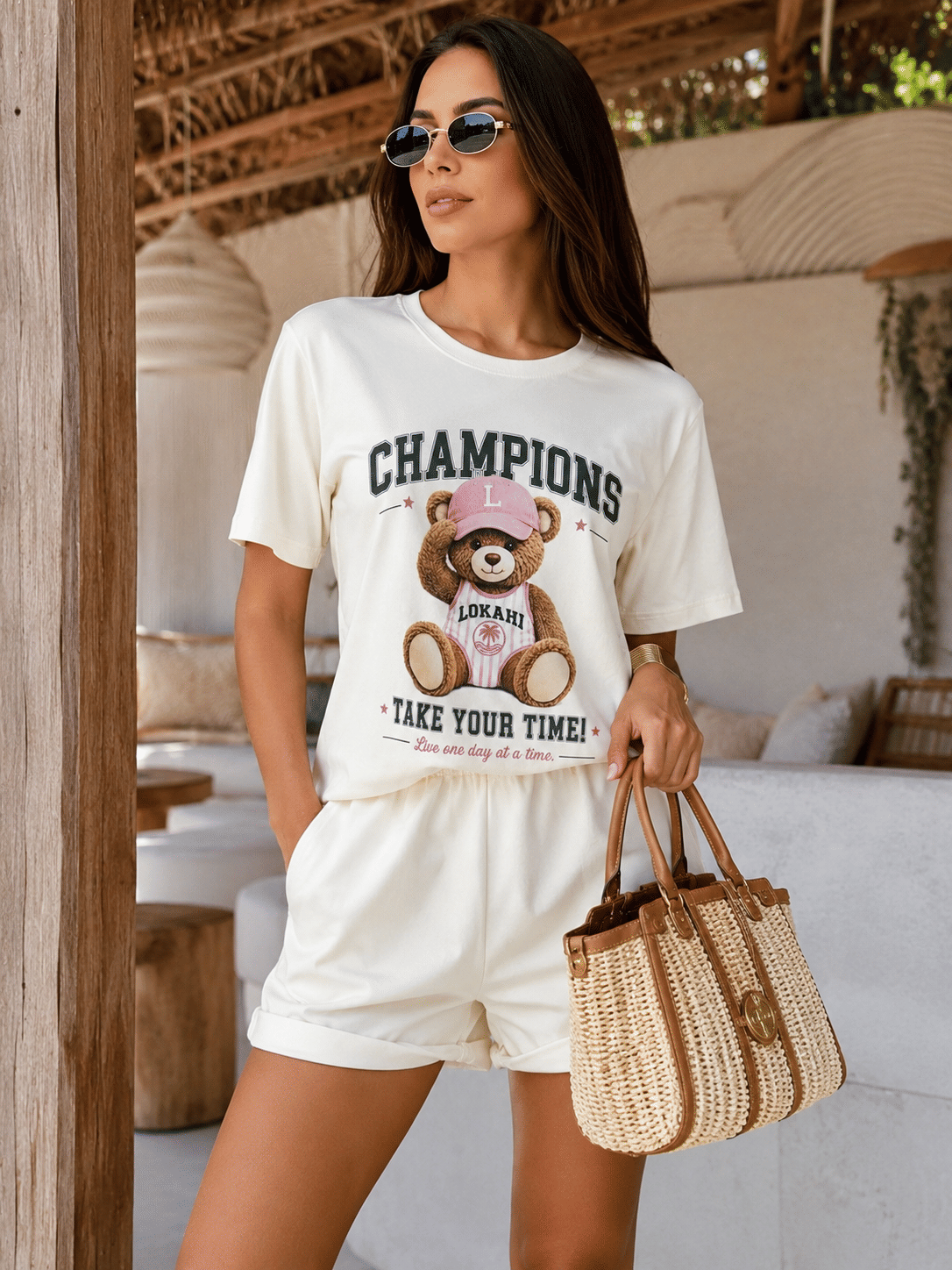 T-SHIRT CHAMPIONS - OFF WHITE T-SHIRT CHAMPIONS - OFF WHITE