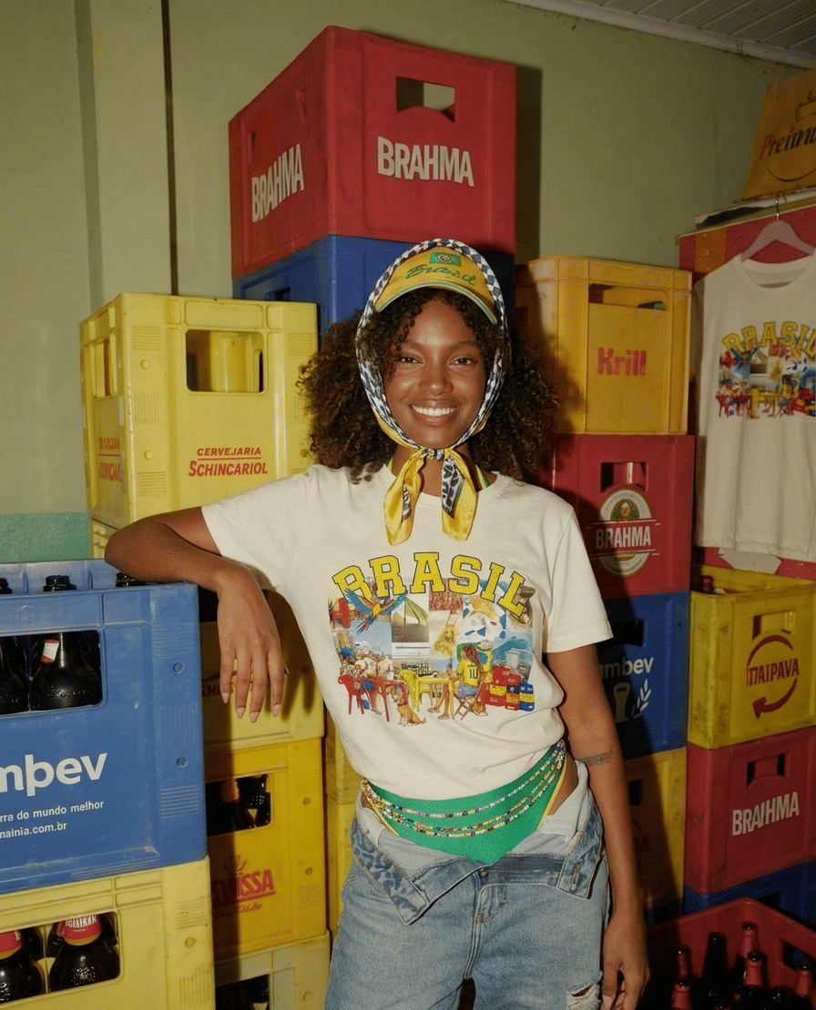 T-SHIRT OVERSIZED BRASILCORE -  OFF WHITE