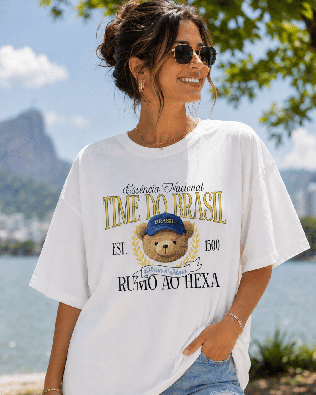 T-SHIRT OVERSIZED TIME DO BRASIL - OFF WHITE T-SHIRT OVERSIZED TIME DO BRASIL - OFF WHITE